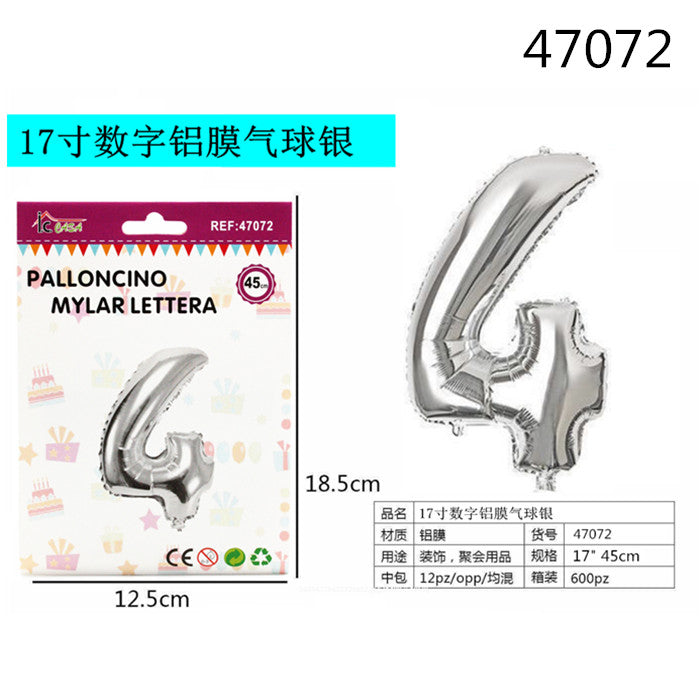XFR47072 PALLONCINO MYLAR ARGENTO