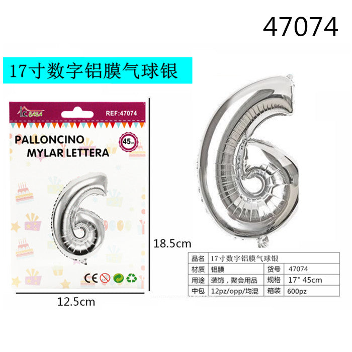 XFR47074 PALLONCINO MYLAR ARGENTO