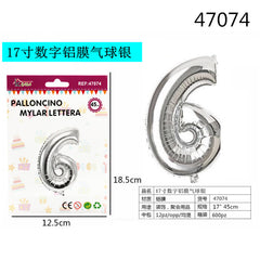 XFR47074 PALLONCINO MYLAR ARGENTO