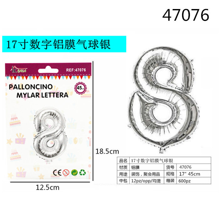 XFR47076 PALLONCINO MYLAR ARGENTO