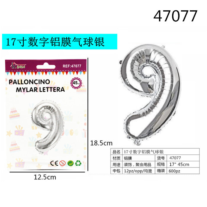 XFR47077 PALLONCINO MYLAR ARGENTO