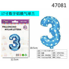 XFR47081 PALLONCINO MYLAR AZZURRO