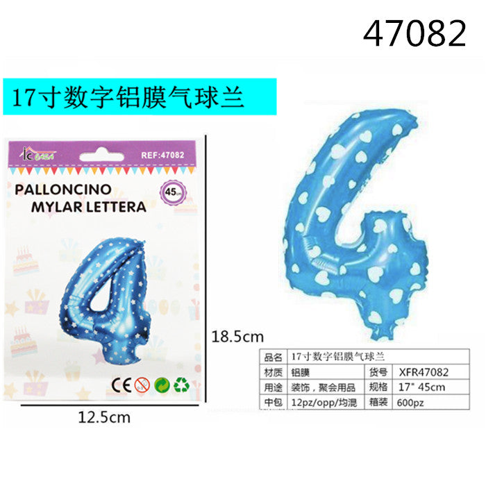 XFR47082 PALLONCINO MYLAR AZZURRO