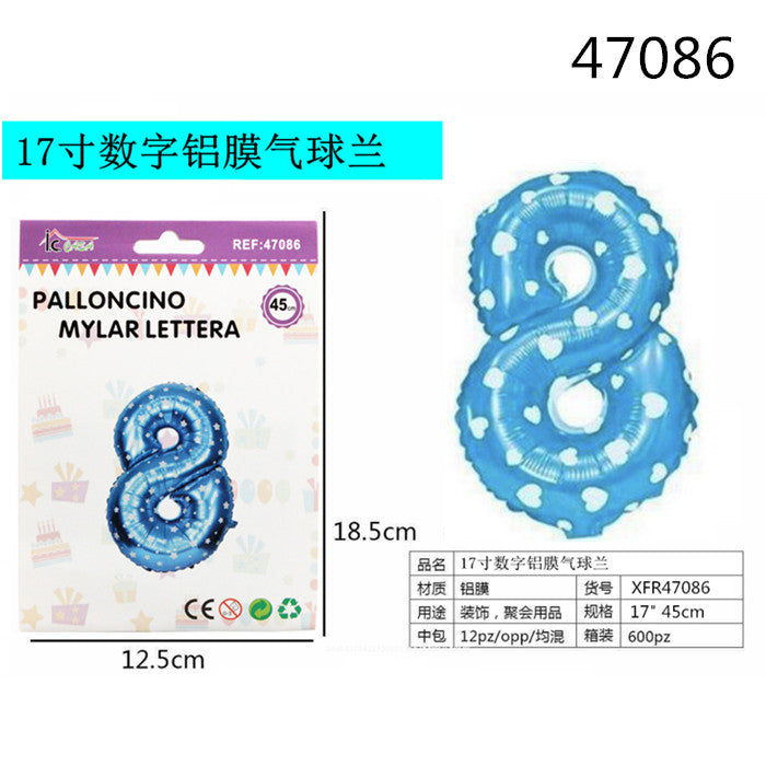 XFR47086 PALLONCINO MYLAR AZZURRO
