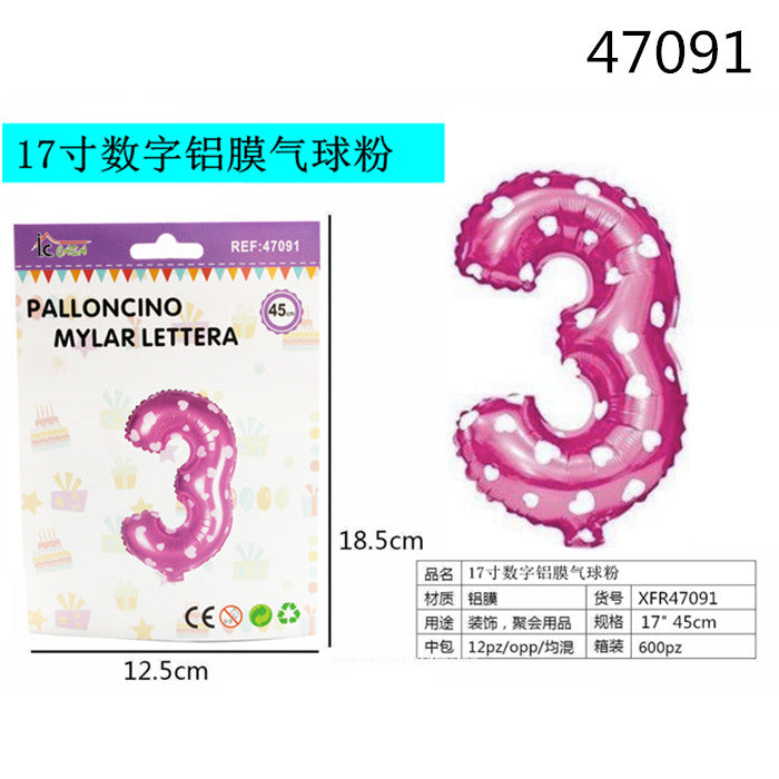 XFR47091 PALLONCINO MYLAR ROSA