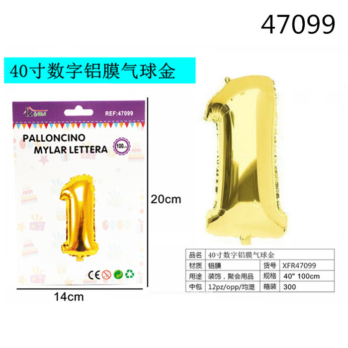 XFR47099 PALLONCINO MYLAR ORO