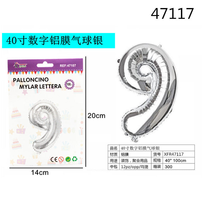XFR47117 PALLONCINO MYLAR ARGENTO