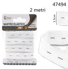 XFR47494 ELASTICO 1.5X200CM BIANCO