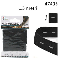 XFR47495 ELASTICO 2.0X150CM NERO