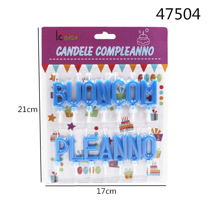 XFR47504 CANDELE COMPLEANNO AZZURRO