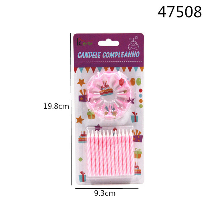 XFR47508 CANDELE COMPLEANNO ROSA 24PZ