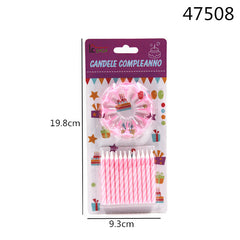 XFR47508 CANDELE COMPLEANNO ROSA 24PZ