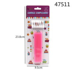 XFR47511 CANDELE COMPLEANNO ROSA 12PZ