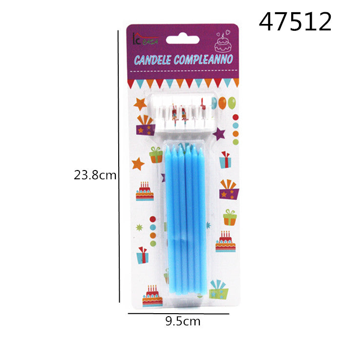 XFR47512 CANDELE COMPLEANNO AZZURRO12PZ