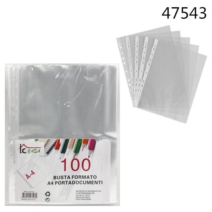 XFR47543 100 BUSTA FORMATO A4 PORTADOCUMENTI