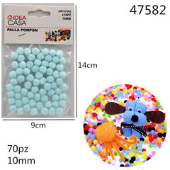 XFR47582 PALLA POMPON CELESTE 10MM 70PZ