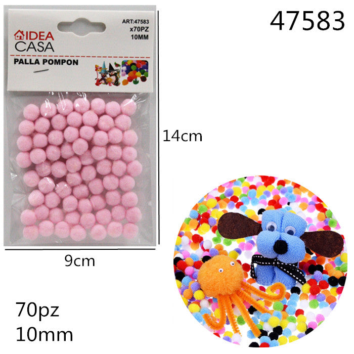 XFR47583 PALLA POMPON ROSA 10MM 70PZ