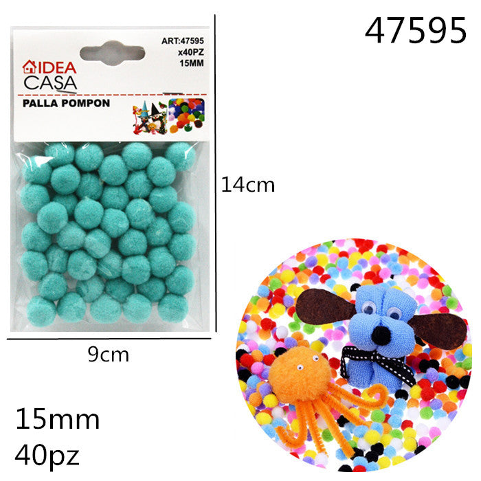 XFR47595 PALLA POMPON BLU MARINO 15MM 40PZ