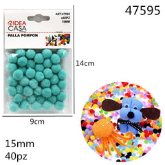 XFR47595 PALLA POMPON BLU MARINO 15MM 40PZ
