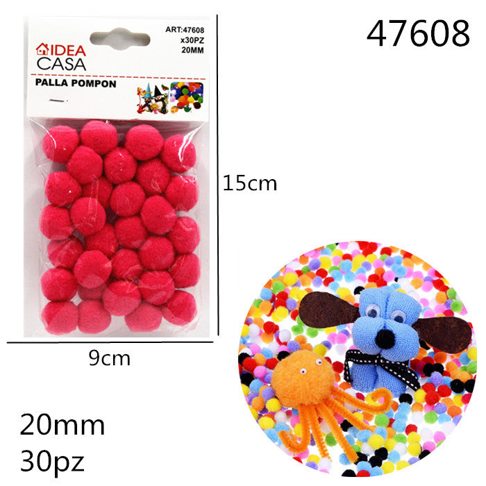 XFR47608 PALLA POMPON FUXIA 20MM 30PZ