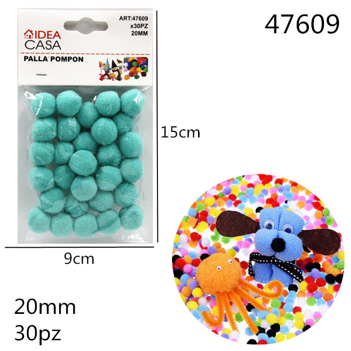 XFR47609 PALLA POMPON BLU MARINO 20MM 30PZ