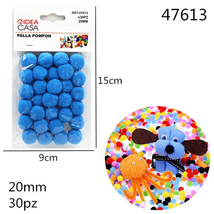 XFR47613 PALLA POMPON BLU 20MM 30PZ