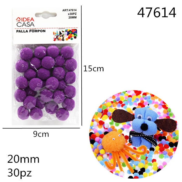 XFR47614 PALLA POMPON VIOLA 20MM 30PZ