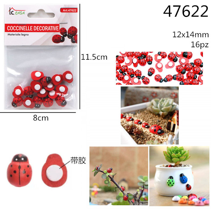 XFR47622 COCCINELLE DECORATIVE 12*14MM 16PZ