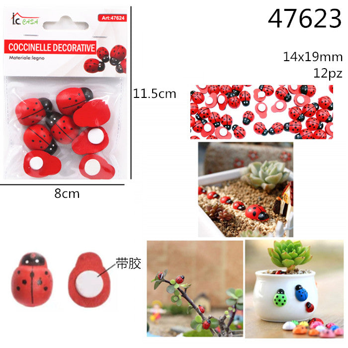 XFR47623 COCCINELLE DECORATIVE 14*19MM 12PZ