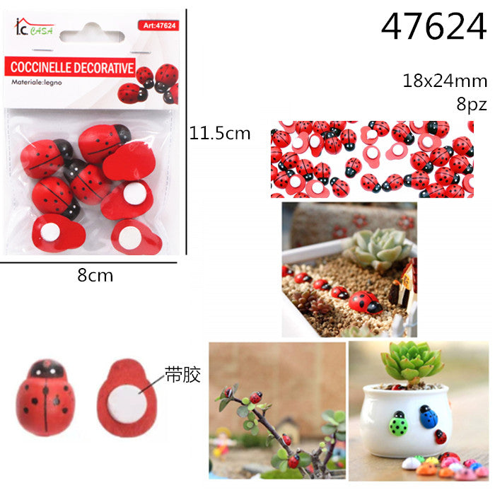 XFR47624 COCCINELLE DECORATIVE 18*24MM 8PZ