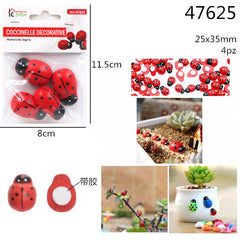 XFR47625 COCCINELLE DECORATIVE 25*35MM 4PZ