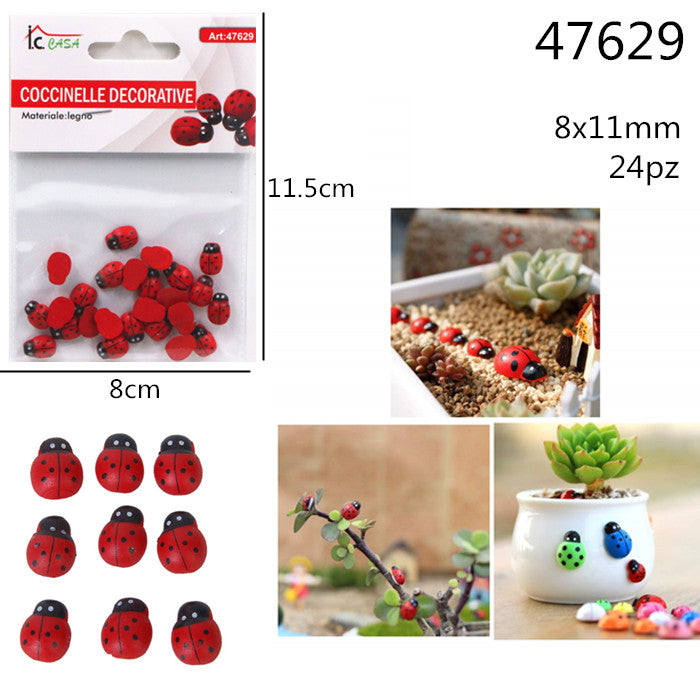 XFR47629 COCCINELLE DECORATIVE 8*11MM 24PZ