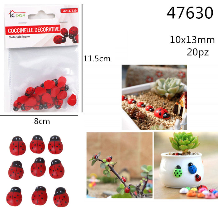 XFR47630 COCCINELLE DECORATIVE 10*13MM 20PZ