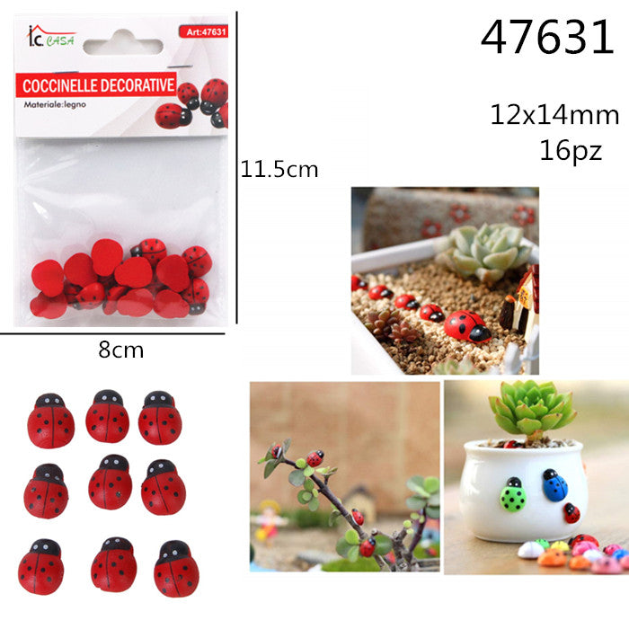 XFR47631 COCCINELLE DECORATIVE 12*14MM 16PZ