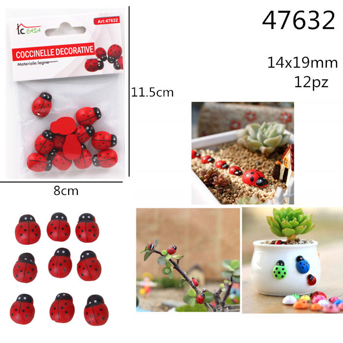 XFR47632 COCCINELLE DECORATIVE 14*19MM 12PZ