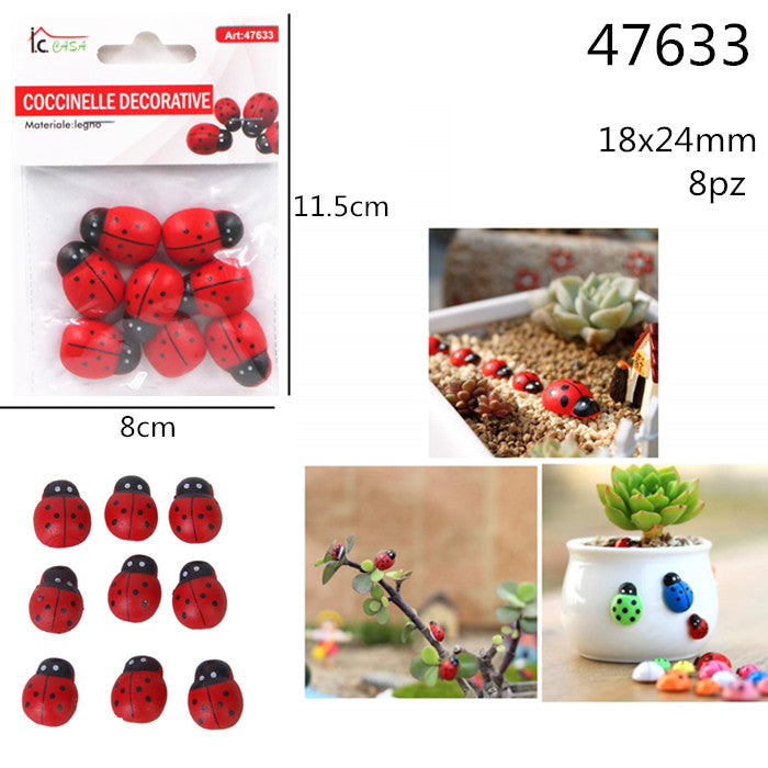 XFR47633 COCCINELLE DECORATIVE 18*24MM 8PZ