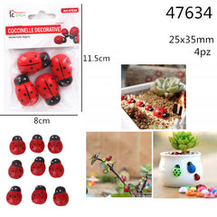 XFR47634 COCCINELLE DECORATIVE 25*35MM 4PZ