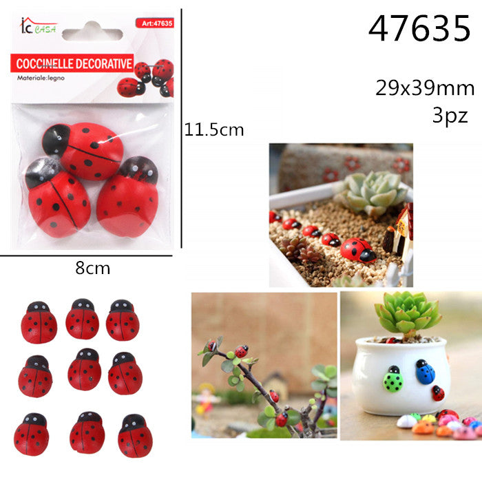 XFR47635 COCCINELLE DECORATIVE 29*39MM 3PZ