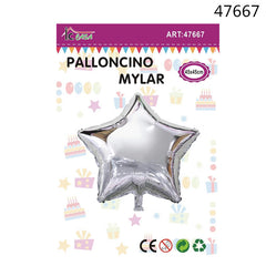 XFR47667 PALLONCINO MYLAR STELLA ARGENTO