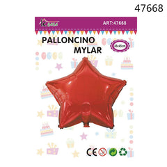 XFR47668 PALLONCINO MYLAR STELLA ROSSO