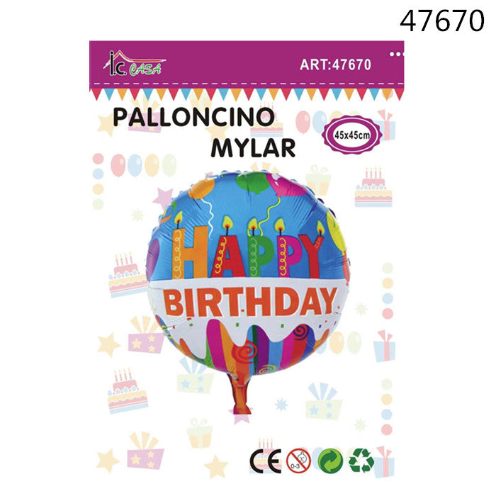 XFR47670 PALLONCINO MYLAR HAPPY BIRTHDAY