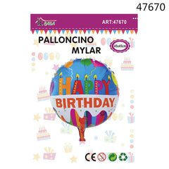 XFR47670 PALLONCINO MYLAR HAPPY BIRTHDAY
