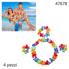 XFR47678 SET 4PZ COLLANA HAWAII