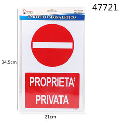 XFR47721 CARTELLO 20X30CM