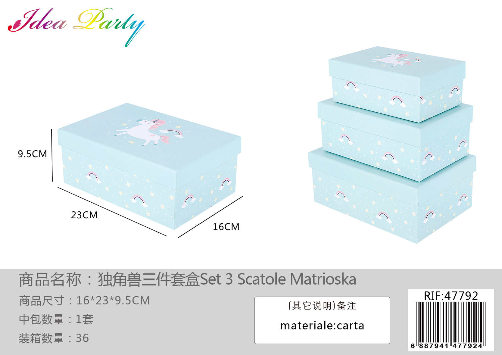 **XFR47792 SET SCATOLE 3PZ