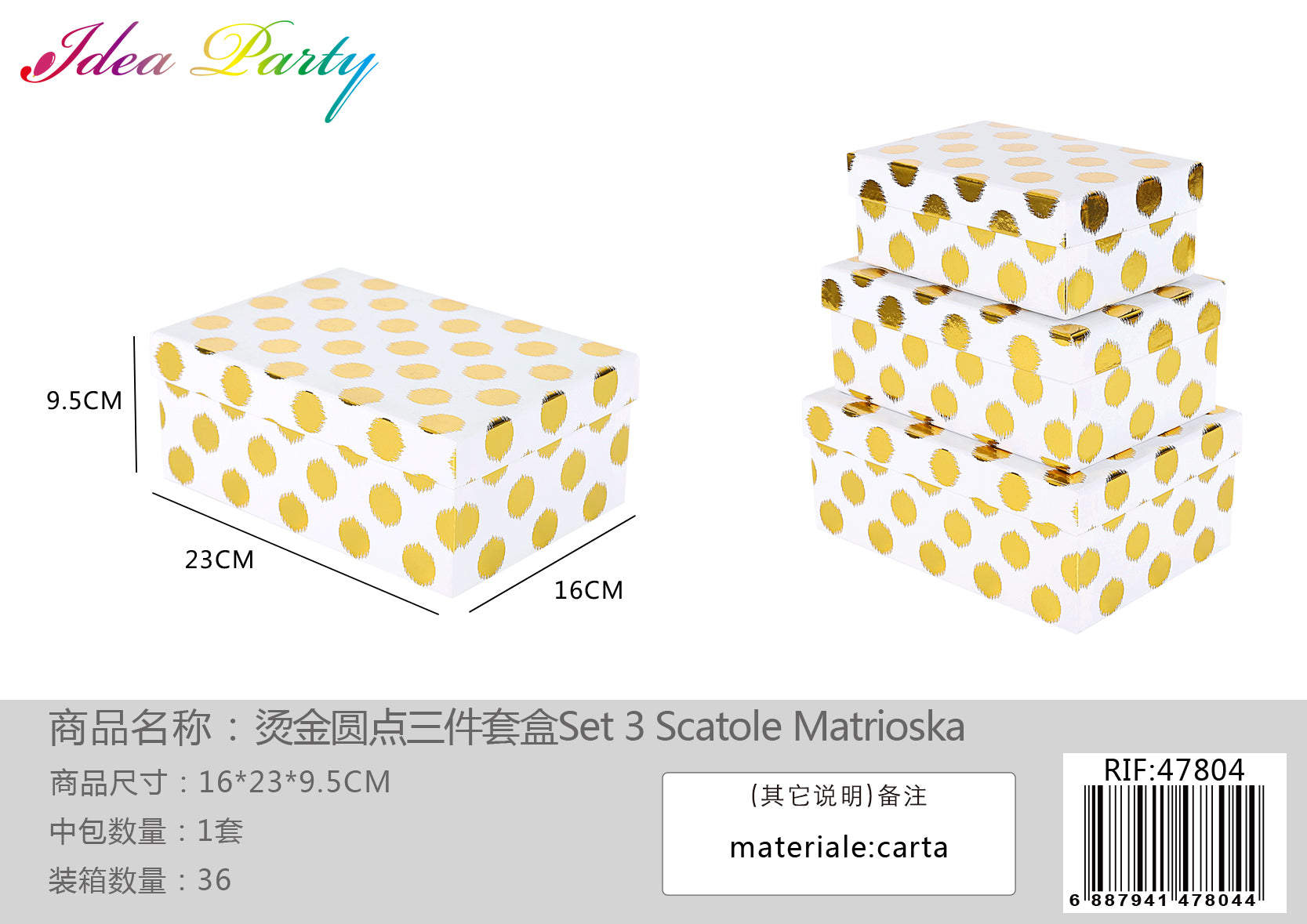 **XFR47804 SET SCATOLE 3PZ