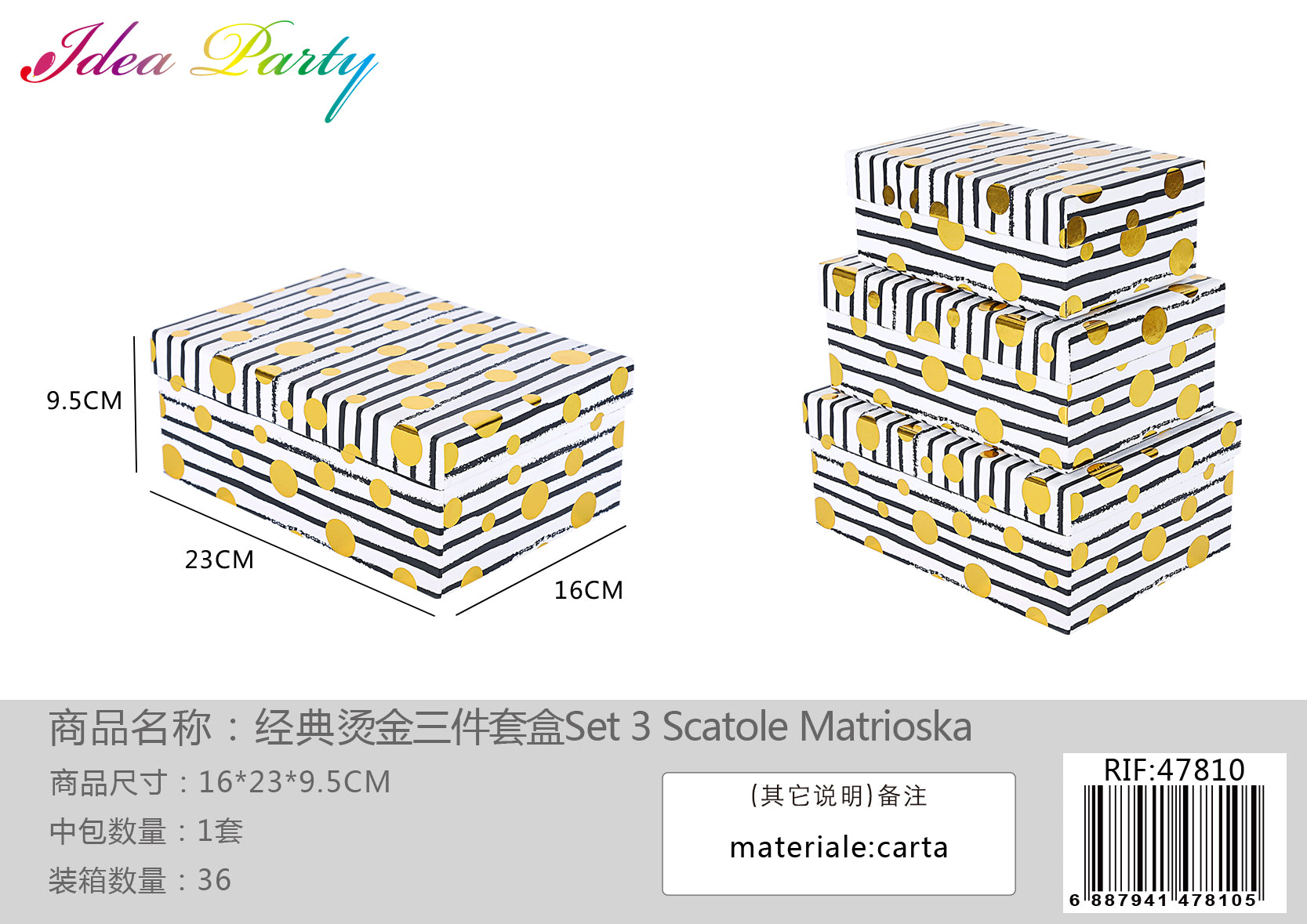 **XFR47810 SET SCATOLE 3PZ