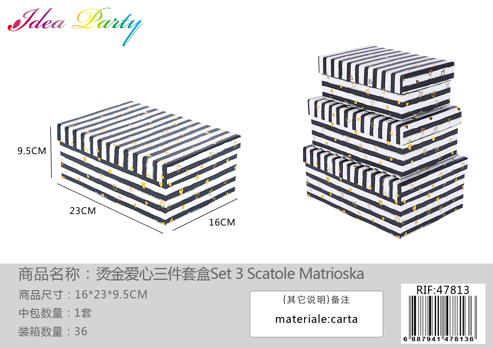 **XFR47813 SET SCATOLE 3PZ