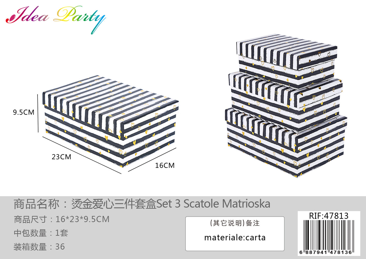 **XFR47813 SET SCATOLE 3PZ