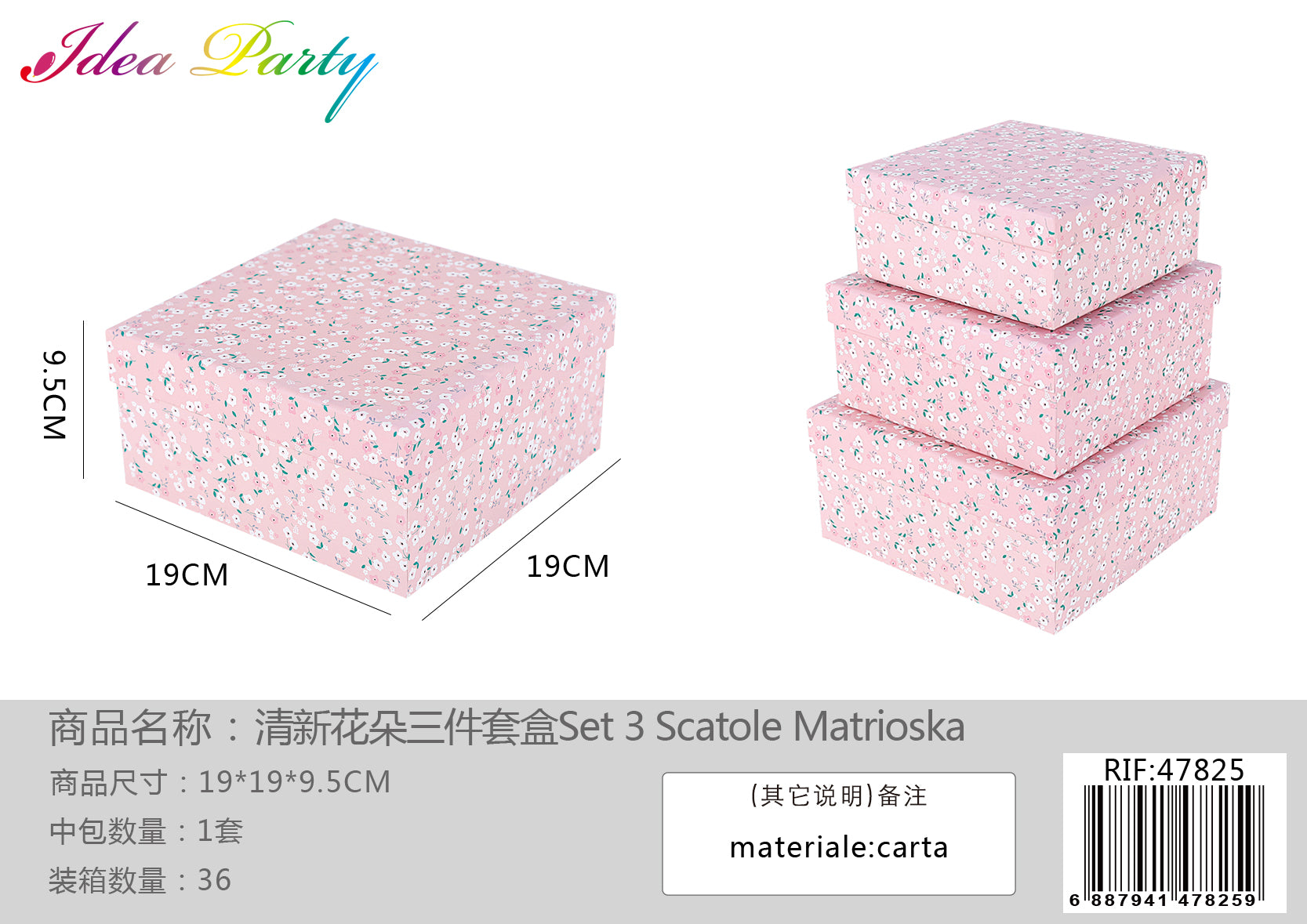 **XFR47825 SET SCATOLE 3PZ